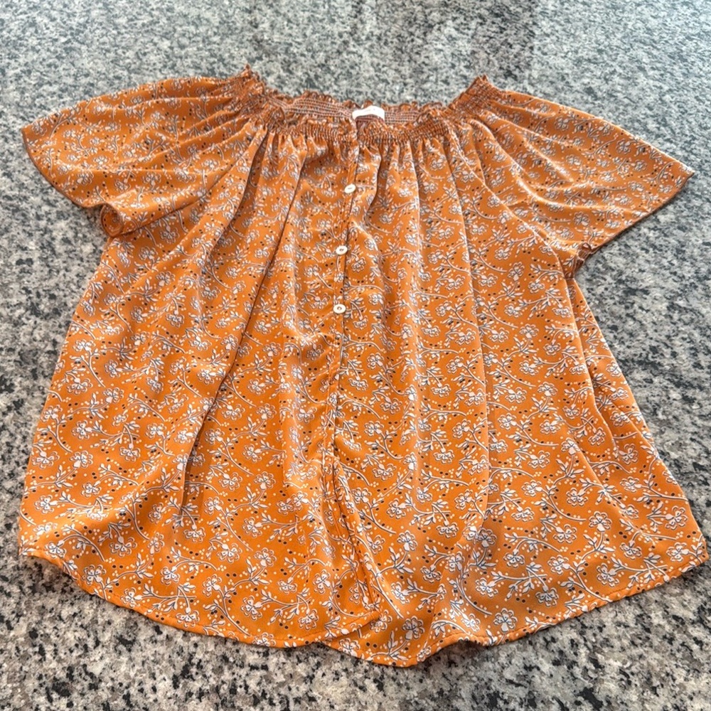 Smocked Off the Shoulder Top